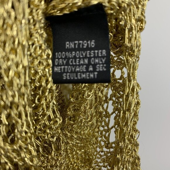 Anthropologie Maeve Swim Cover Up Gold Metallic One Shoulder NWT - Picture 10 of 14